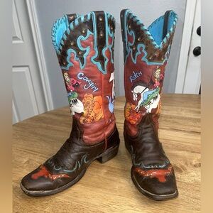 Ariat Quincy Bronco Billy Paint Leather Swarovski cowboy boots. Size 8 B